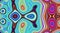 Psychedelic symmetry abstract pattern and hypnotic background,  art zine culture