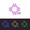 Psychedelic trans logo icon set. Logo hypnosis