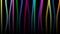 Psychedelic video background with multicolored vertical lines waving on black background. Abstract movie