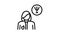 psychiatry medical specialist line icon animation