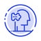 Psychiatry, Psychology, Solution, Solutions Blue Dotted Line Line Icon