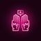 Psychic surgery neon icon. Elements of Mad science set. Simple icon for websites, web design, mobile app, info graphics