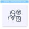 Psychological consultation price line icon