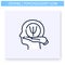 Psychological help line icon.Editable illustration