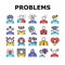 Psychological Problems Collection Icons Set Vector