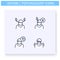 Psychological problems line icons set. Editable