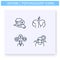 Psychological problems line icons set. Editable