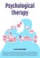 Psychological therapy poster flat silhouette vector template