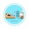 Psychologist Concept Icon Flat Isolated