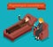 Psychologist consultation. Vector mental problems concept in 3D isometric style