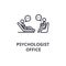 Psychologist couch thin line icon, sign, symbol, illustation, linear concept, vector