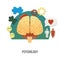 Psychology concept. Vector illustration decorative design