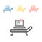 Psychology online concept icon. Psychotherapeutic session. Chat with psychologist. Vector sign for web graphic.