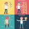 Psychology terms illustrations for achieving success