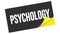 PSYCHOLOGY text on black yellow sticker stamp