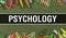 Psychology text written on Education background of Back to School concept. Psychology concept banner on Education sketch with