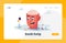 Psychotherapist Session in Mental Health Clinic Landing Page Template. Tiny Psychiatrist Doctor Characters