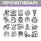 Psychotherapy Help Collection Icons Set Vector