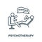 Psychotherapy icon. Line element from psychotherapy collection. Linear Psychotherapy icon sign for web design