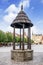 PSZCZYNA, POLAND - OCTOBER 01, 2016: Ancient well at the main matket square