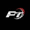 PT Logo Letter Speed Meter Racing Style