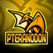 Pteranodon esport logo mascot design
