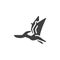 Pterosaur dinosaur vector icon
