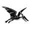 Pterosaurs dinosaur icon, simple style