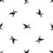 Pterosaurs dinosaur pattern seamless black