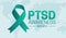 PTSD Awareness Month Background Illustration with Ribbon