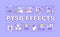 PTSD effects word concepts purple banner