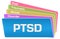 PTSD - Post Traumatic Stress Disorder Colorful Squares Stack