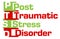 PTSD - Post Traumatic Stress Disorder Red Green Abstract Stripes