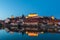 Ptuj cityscape after the sunset