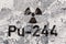 Pu 244 - radioactive Plutonium isotope
