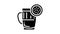 pu erh tea glyph icon animation