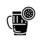 pu erh tea glyph icon vector illustration