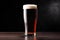 Pub lager ale glass froth foam liquid beverage alcohol drink beer dark