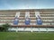 Public administration buildings decorated with the Heroes of Greek war of independence, celebrating the 200 years from greek