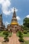 Public ancient temple in Ayuthaya, Thailand