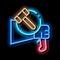 public bargaining neon glow icon illustration