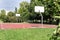 Public basketball court in park