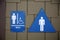 Public Bathroom Sign and Symbols. Toilet signs, Restroom icons. Bathroom
