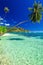 Public beach on the north side of Moorea island, French Polynesia