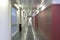 Public building corridor. Health center interior. Nobody