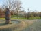 Public buildings in the city park or Stadtpark in Grevenbroich in Germany