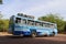 The public bus or a chartered one stopped at Polonnaruwa Ancie