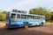 The public bus or a chartered one stopped at Polonnaruwa Ancie