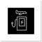 Public charging station glyph icon
