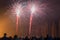 A public firework display in celebration of bonfire night at East Retford, Nottinghamshire, UK